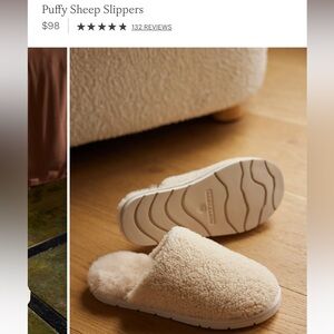 Cozy Earth Puffy Sheep Slippers in Natural